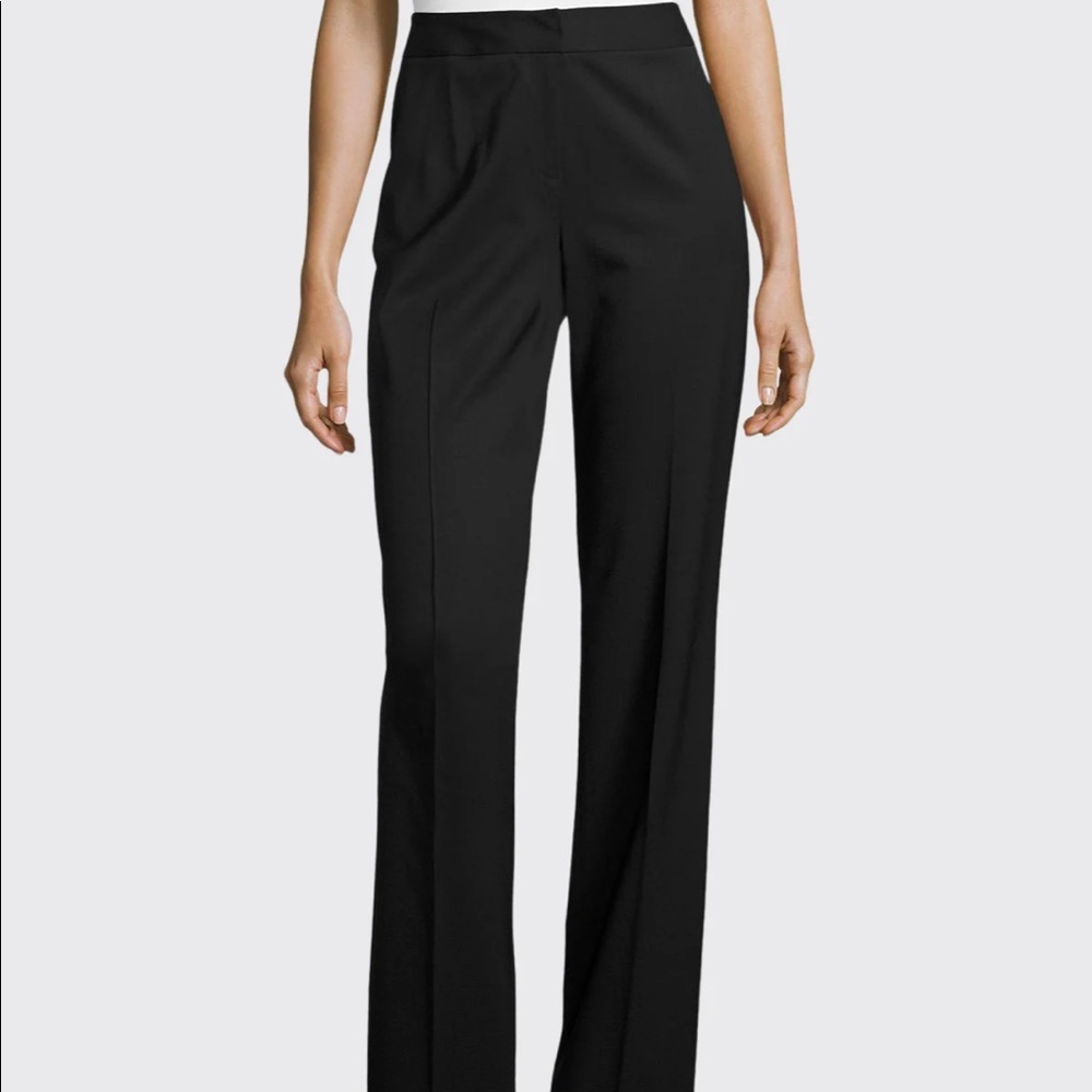 NWOT Lafayette 148 Classic Black Trouser Wool Pant